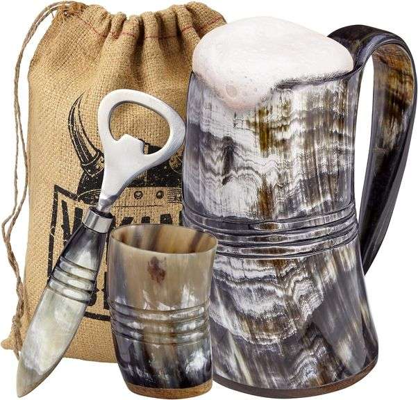 Viking Mug Made from Real Ox Horn