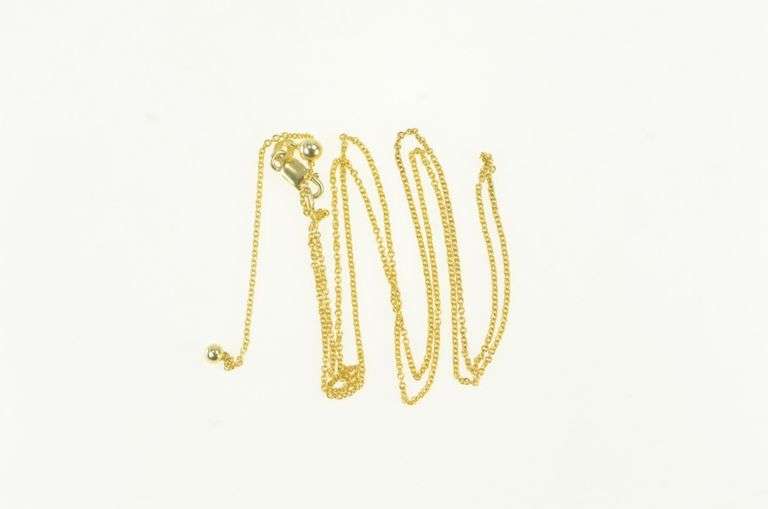 Sterling Silver 0.7mm Cable Chain Link Adjustable Necklace