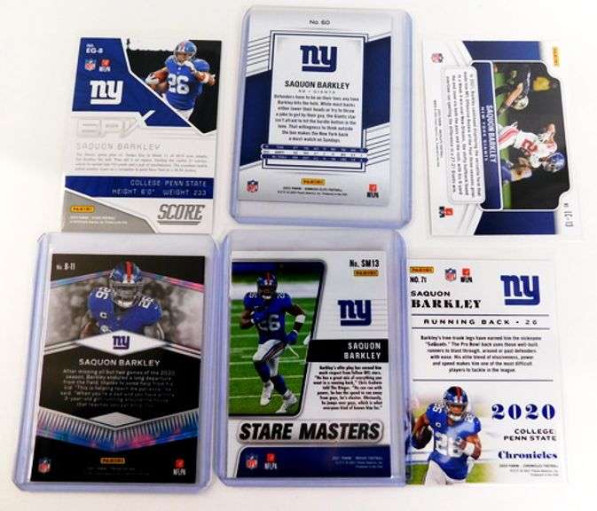 6 Saquon Barley Football Cards