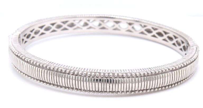 Judith Ripka Aquamarine bangle in 925 sterling silver