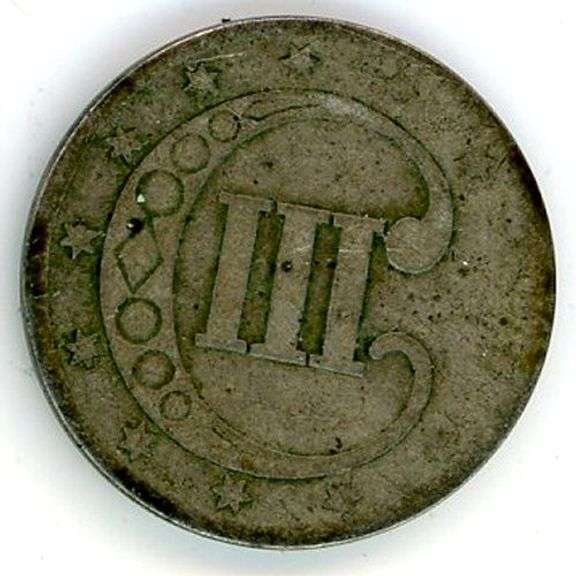 1852 Silver Three Cent Piece