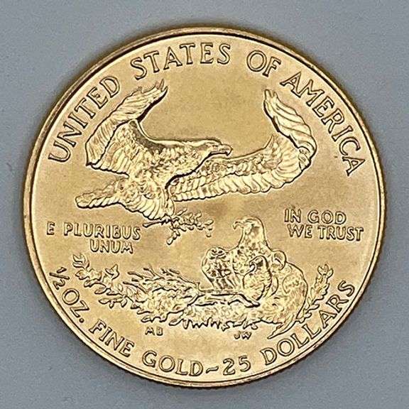 Half oz Modern Eagle 25 Dollar 1999 Gold Coin