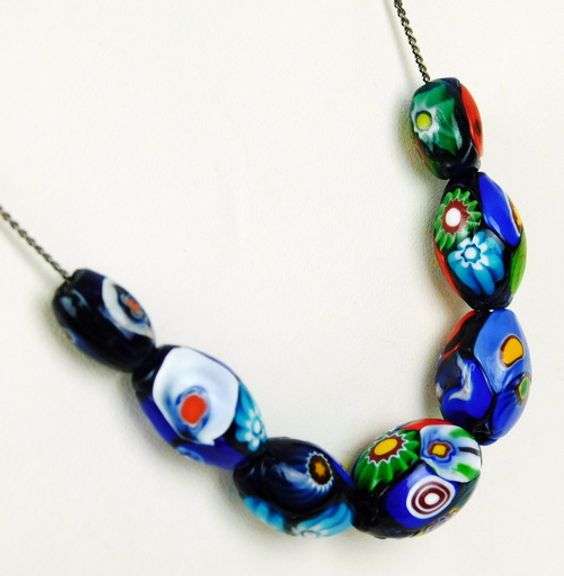 Vintage Italian Venetian Art Glass Bead Necklace