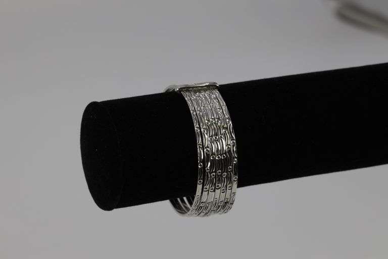 .925 Sterling Silver 7 Day Baby Bangle Bracelet Inside Diameter 50mm