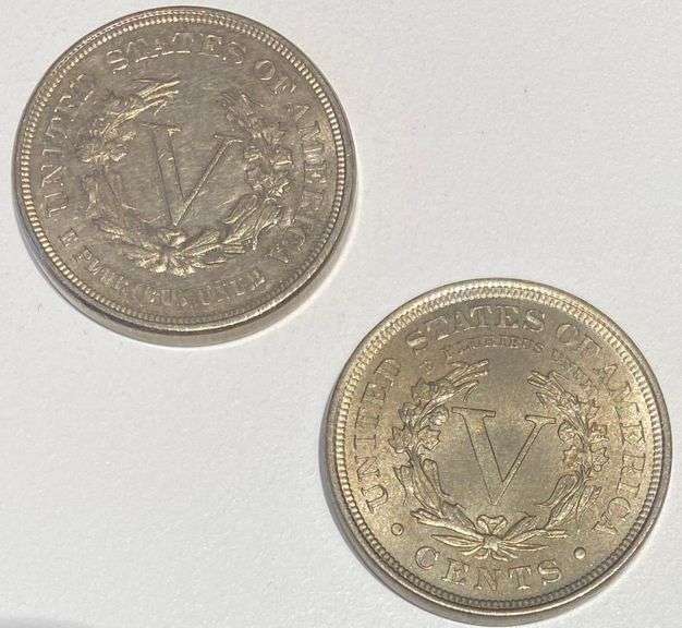 1883 Rackateer & 1903 Near Unc V Nickels