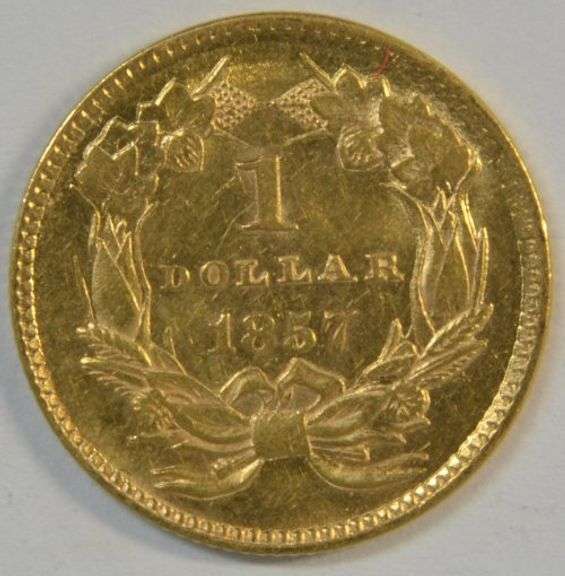Super nice BU 1857 US Type 3 $1 Gold Piece