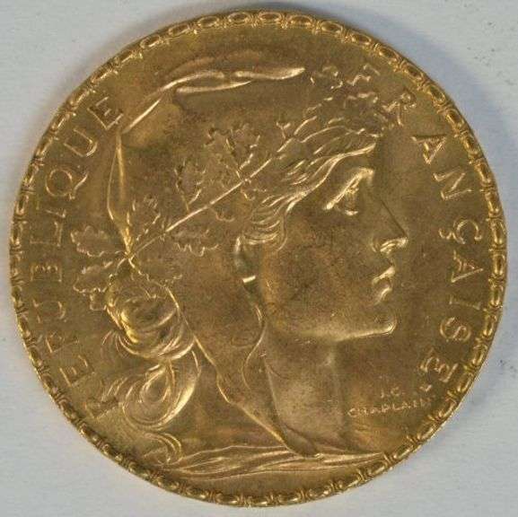 Choice BU 1914 France 20 Francs Gold 'Rooster'