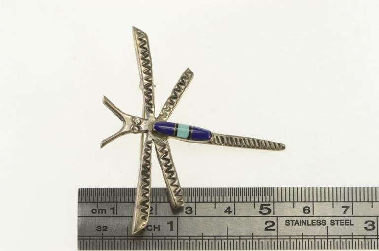 Sterling Silver Arnold Maloney Dragonfly Navajo Pin/Brooch