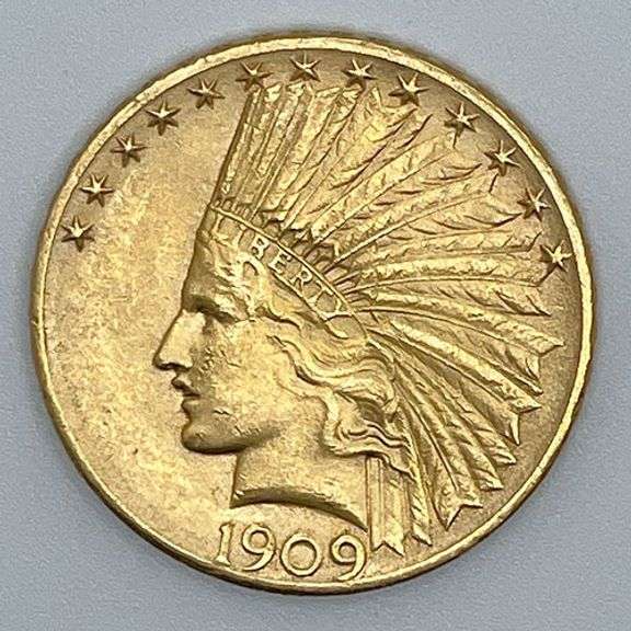 Gold Indian Ten Dollar 1909 Coin