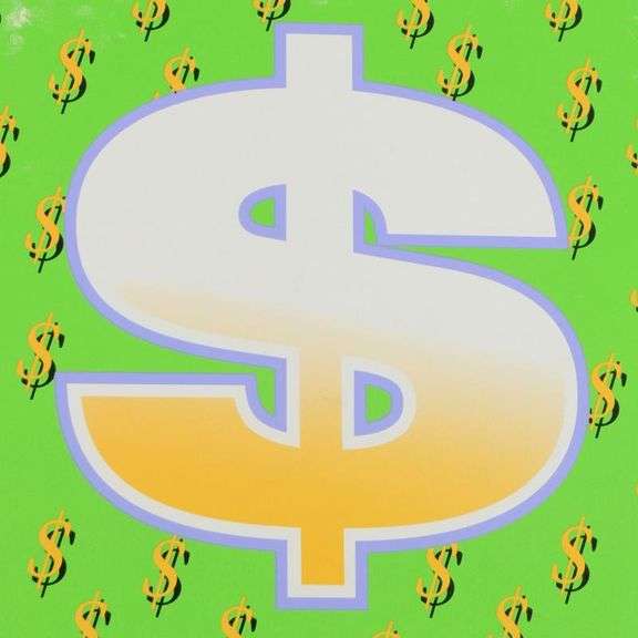 Dollar Sign (Green Bold) by Steve Kaufman