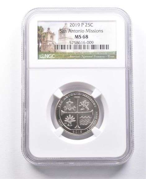 2019-P Washington Quarter San Antonio Missions MS68 NGC