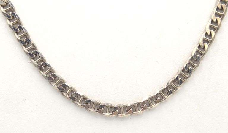 Vintage 925 sterling silver braided bracelet and Italian sterling silver fancy link necklace