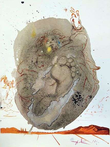 Highly Collectible and Rare Salvador Dali Original Llithograph from the  'Biblia Sacra' Suite
