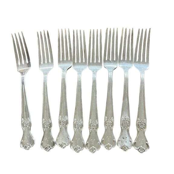 Vintage 56 Piece Monogrammed “K” Silverplate Flatware Set From Old Company Plate
