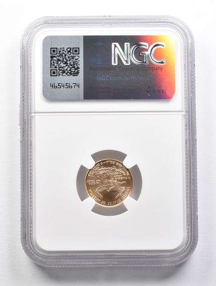 MS69 1999 $5 American Gold Eagle Mint Error Obv Struck Thru 1/10oz NGC