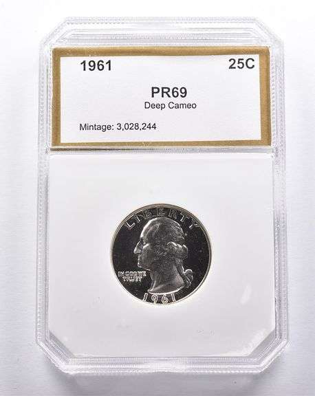 PR69 Deep CAM 1961 Washington Quarter PCI
