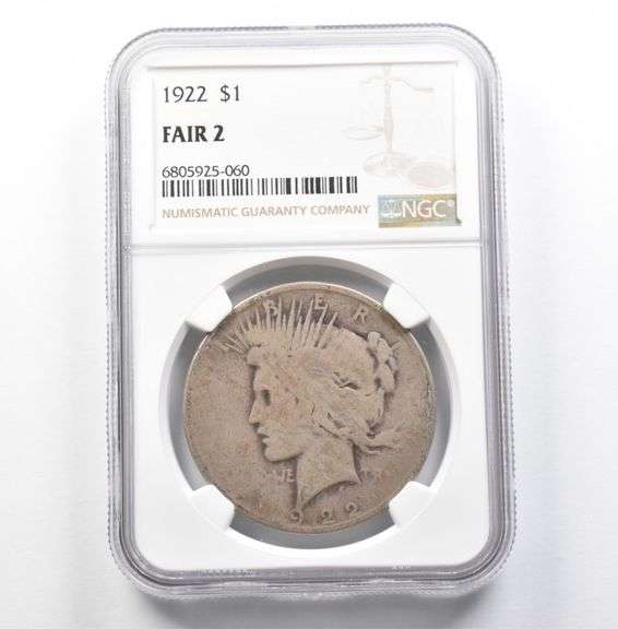 1922 Peace Silver Dollar Fair 2 NGC Lowball