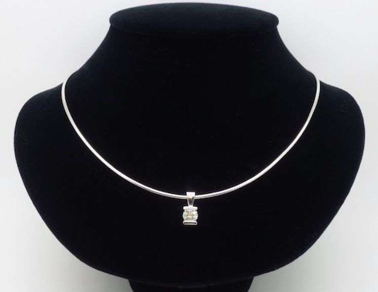 1.18CT Diamond Solitaire Pendant Necklace