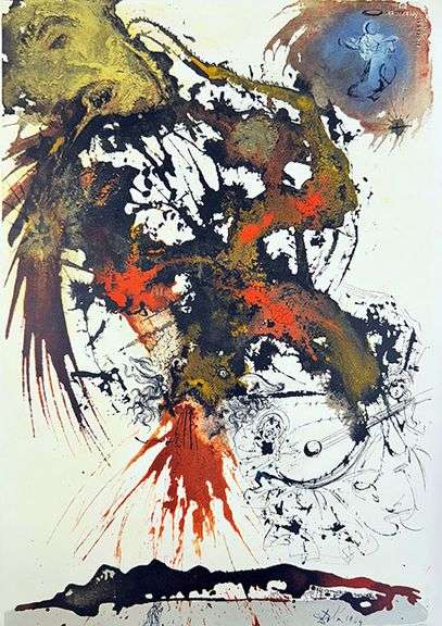 Highly Collectible and Rare Salvador Dali Original Llithograph from the  'Biblia Sacra' Suite