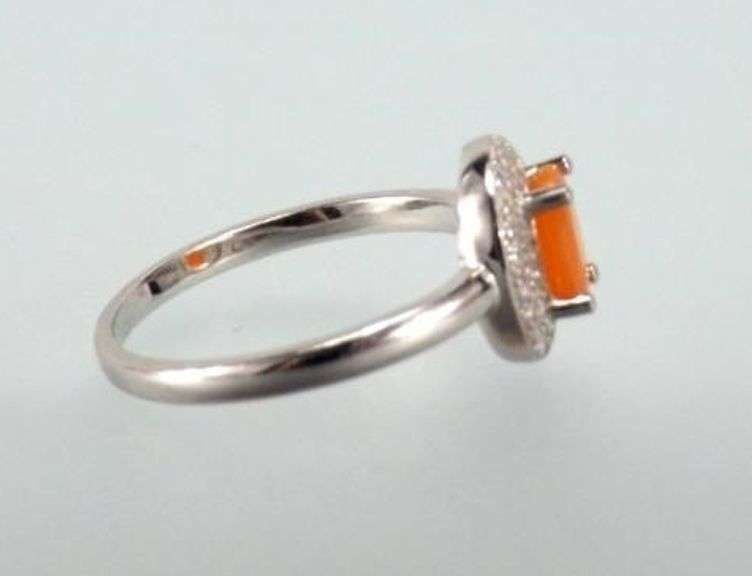 Natural 1.35 Ct Orange Fire Opal Ring