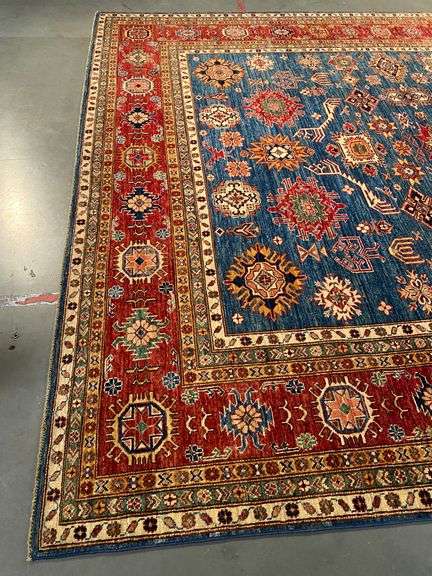 EXQUISITE FINE SUPER KAZAK RUG 9'.1"x12'.1"