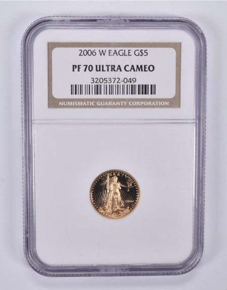 2006-W $5 American Gold Eagle 1/10 Oz Gold PF70 UCAM NGC