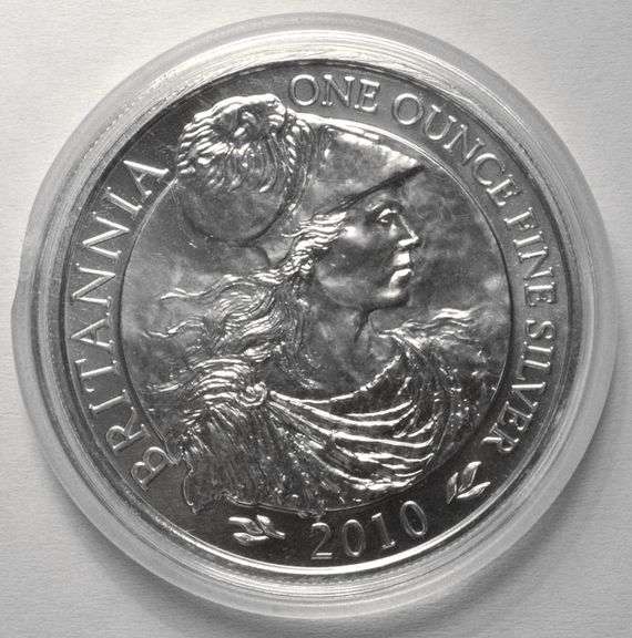 2010 1 Ounce Silver Britannia 2 Pound Coin