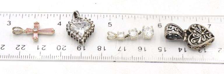 Group lot of vintage 925 sterling silver charms and pendants