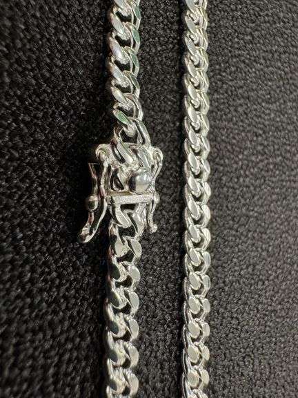 Sterling Silver Solid Miami Cuban Link Chain 4.2mm 925 Italy Box Lock Necklace 24"