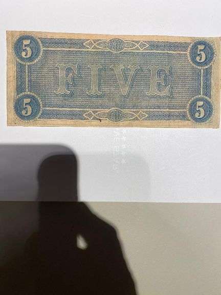 Rich $5 1864 CSA Note