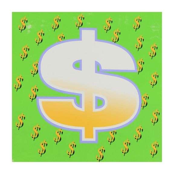 Dollar Sign (Green Bold) by Steve Kaufman