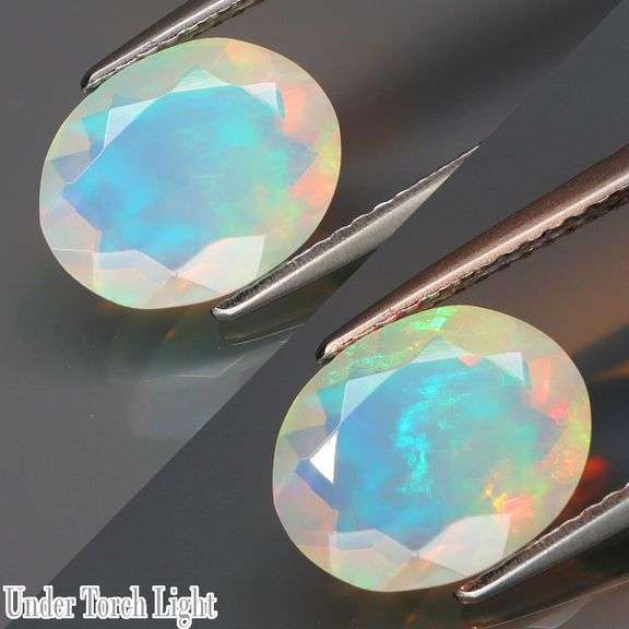 Highly expressive full floral 1.84ct faceted Jelly Opal