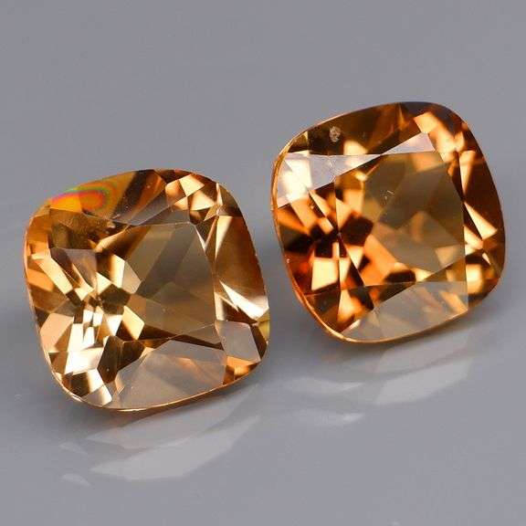 Beautifully matched 8.89ct Imperial Topaz pair