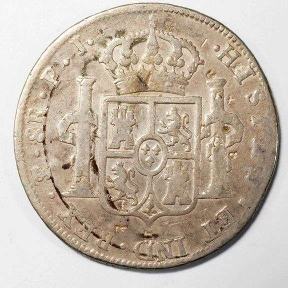 1803 Bolivia 8 Reales With Counter Stamps