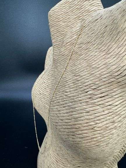 10k Yellow Gold-Hollow Figaro Link Chain 1.9mm 050 Gauge Necklace 20"