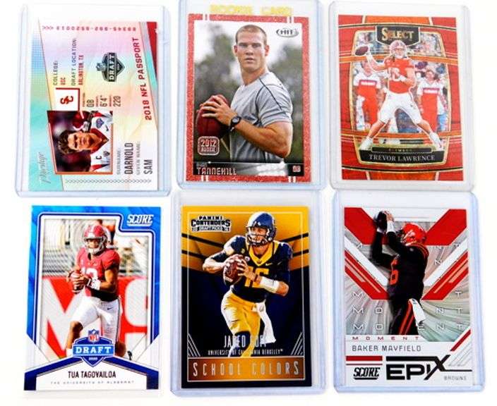 6 Quarterback Greats Football Cards