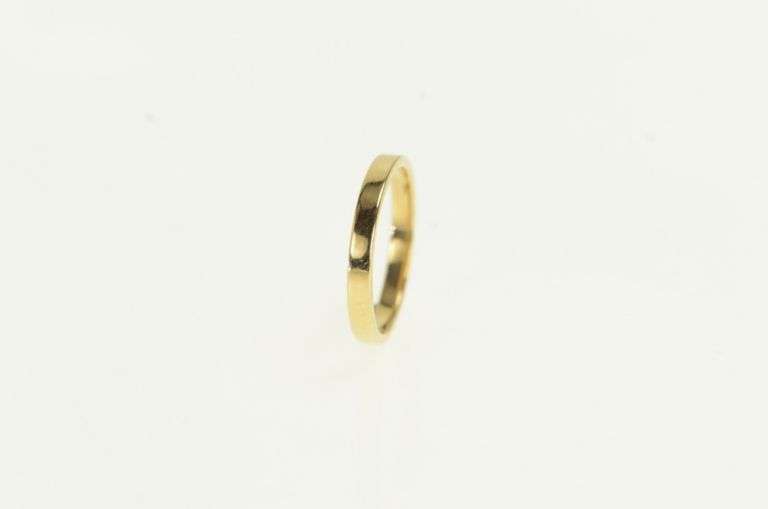 14K Yellow Gold 1.9mm Squared Plain Baby Child's Ring