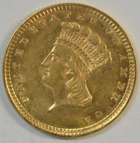 Super nice BU 1857 US Type 3 $1 Gold Piece