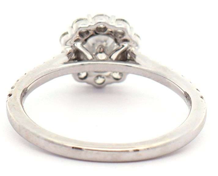 The LEO First Light 1.00ctw Round Diamond Halo Engagement Ring in 14K