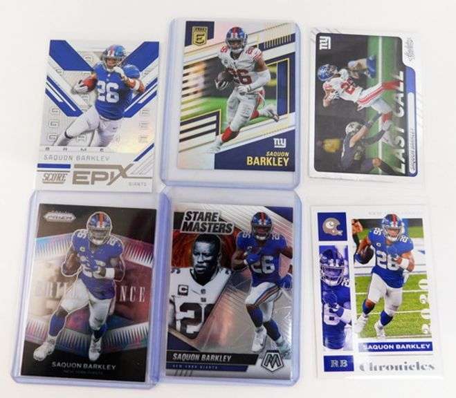 6 Saquon Barley Football Cards
