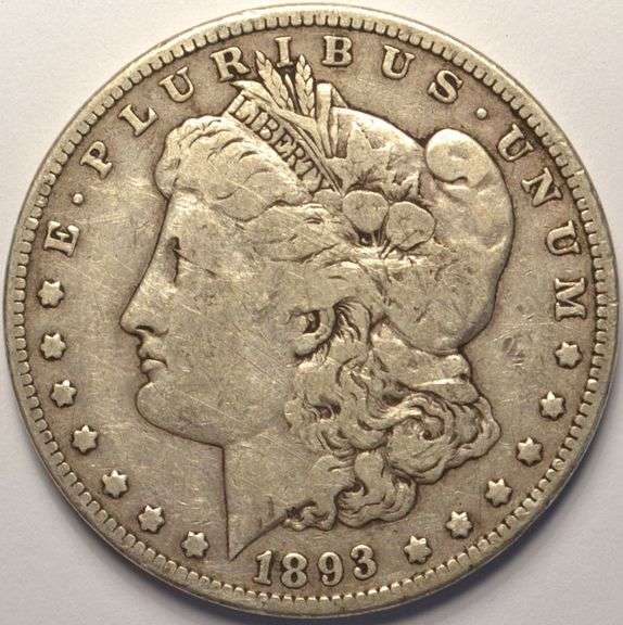1893 Morgan Silver Dollar, Cleaned.