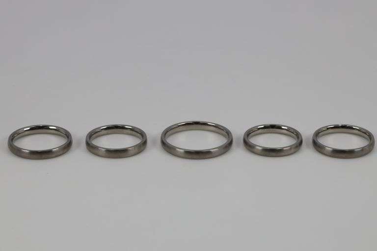 Lot of 16 Titanium Rings Brushed Finish Various Sizes 3mm Bands