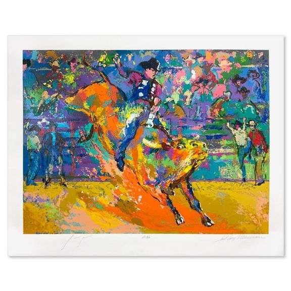 Adriano, World Champion Bull Rider by LeRoy Neiman