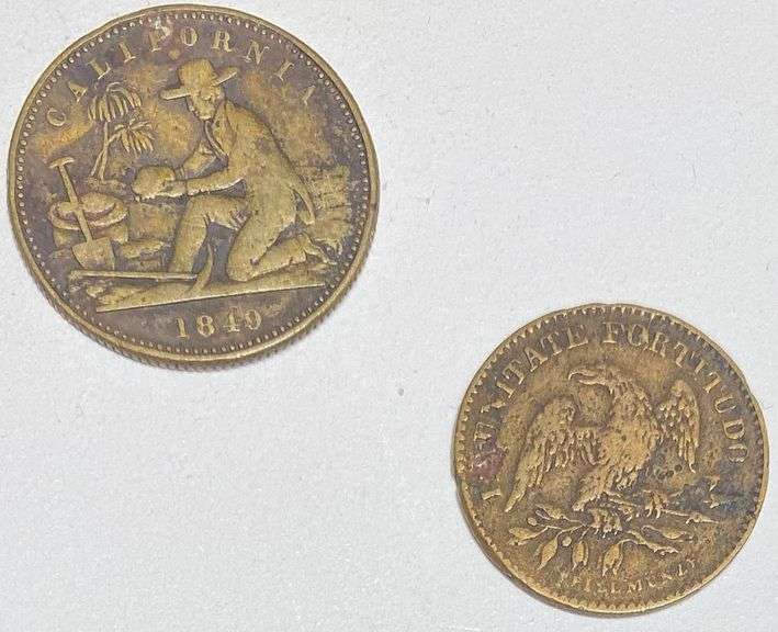 2 Circa 1850 Gaming Tokens