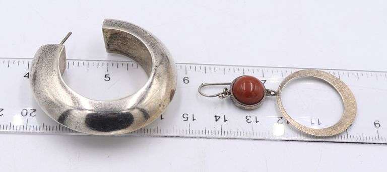Group lot of vintage 925 sterling silver earrings