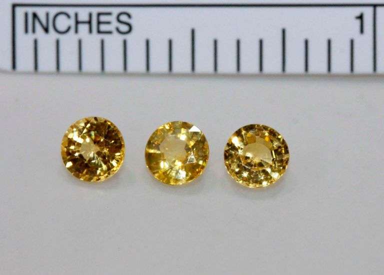 Happy Natural Yellow Sapphire - Lot of 3