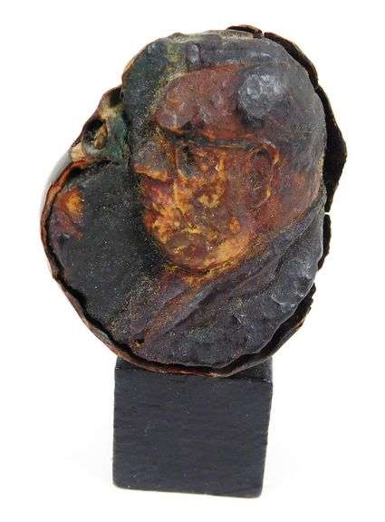 Early Hand Carved Chestnut - Profile of Man