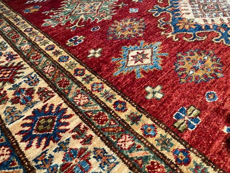 FINE  SUPER KAZAK RUG 5'.1"X6'.8"