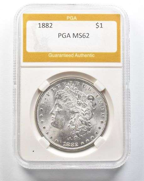 1882 Morgan Silver Dollar MS62 PGA