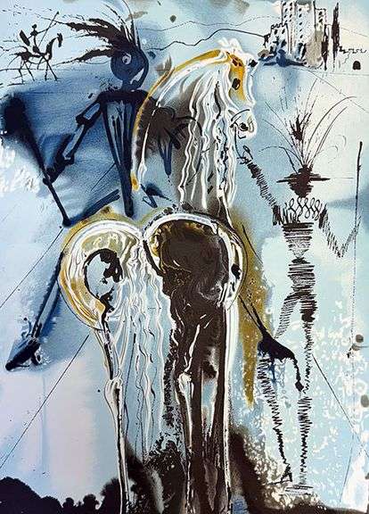 Highly Collectible and Rare Salvador Dali Original Llithograph from 'Les Chevaux de Dali' Suite